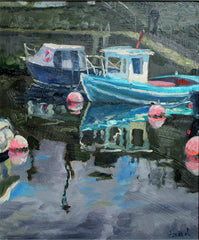 Original - Harbour Reflections, Carnlough