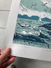 Lino Print - Three Seals