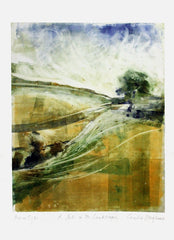 Monotype - A Fold in the Landscape Unframed