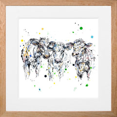 Print Ltd Edition Animals - A Good Natter Light Oak Box Frame