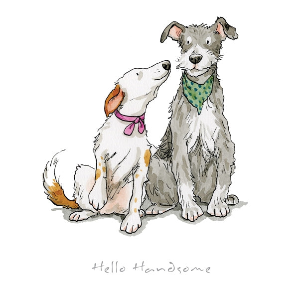 Print - A Dog's Life Hello Handsome