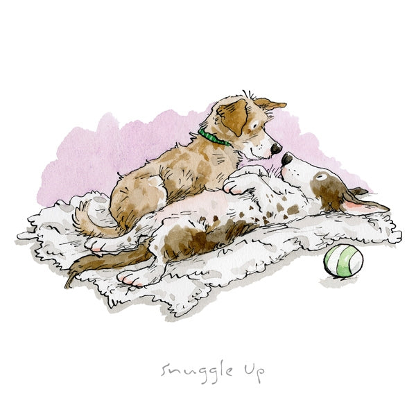 Print - A Dog's Life Snuggle Up