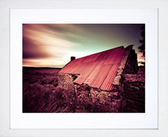 Co Donegal - Derelict House In Peat Bo Frame White 