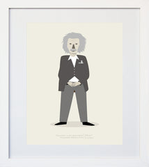 Albert Einstein White Frame