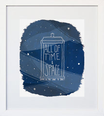 All Of Time And Space White Frame