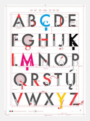 Alphabet Of Typography White Frame