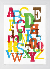 Alphabet White Frame