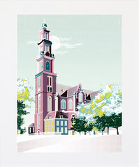 Amsterdam, Westerkerk Unframed 18x25