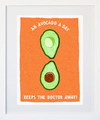 Lockdown - An Avocado A Day White Frame