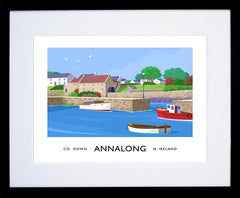 Co Down - Annalong Harbour Frame Black 40x30 With Mount