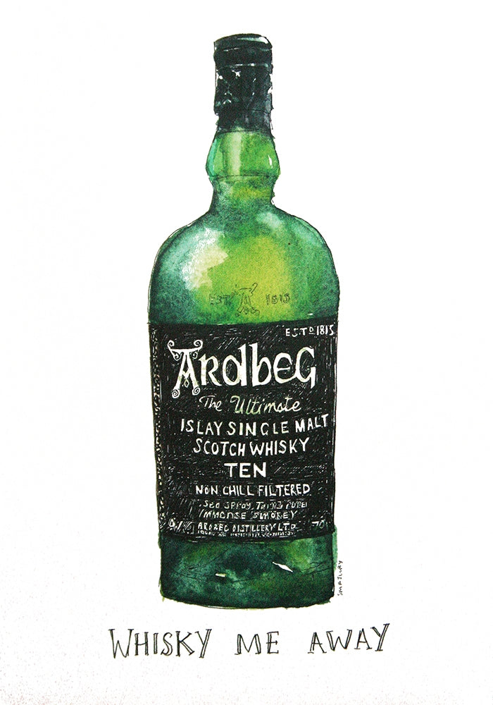 Drinks Whiskey - Ardbeg Whisky Me Away Unframed