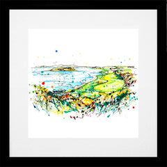 Print Open Edition Golf - Ardglass Eleventh Hole Coney Island  - Black Box Frame (With Mount)