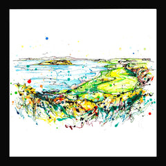 Print Open Edition Golf - Ardglass Eleventh Hole Coney Island  - Black Box Frame (No Mount)