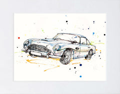 Print Ltd Edition Cars - DB5 Aston Martin Unframed