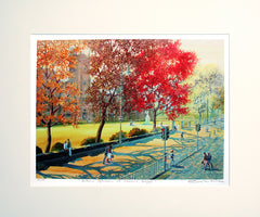 Print - Autumn Afternoon at Queens, Belfast Unframed