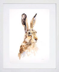 Print Animals - Autumn Hare-Available In One Size Only-White Box Frame