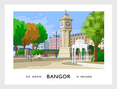 Co Down - Bangor McKee Clock Frame White 40x30 No Mount