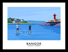 Co Down - Bangor Marina-40 x 30-Black Box Frame (No Mount)