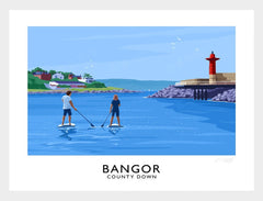 Co Down - Bangor Marina-40 x 30-White Box Frame (No Mount)