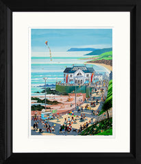 Print - Bank Holiday In Portrush-39.5 x 50.5-Chunky Black Frame