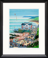 Print - Bank Holiday In Portrush 30x37.5 Framed