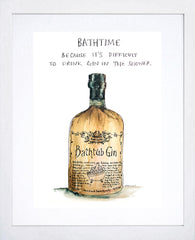 Drinks Gin - Bathtub White Frame