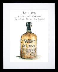 Drinks Gin - Bathtub Black Frame