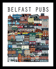 Belfast Pubs 20.5x25.5 Black Frame