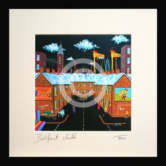 Print - Belfast Child 15 x 15 Framed