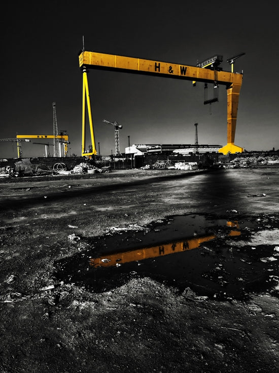 Belfast - Shipyard Cranes Unframed 30x40