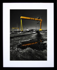 Belfast - Shipyard Cranes Frame Black 30x40