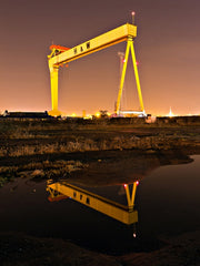 Belfast Shipyard Lights Unframed 40x50