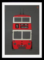 Belfast Trolley Bus A2 Black Frame