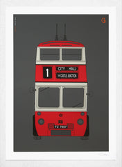 Belfast Trolley Bus A2 White Frame