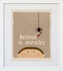 Believe In Miracles White Frame