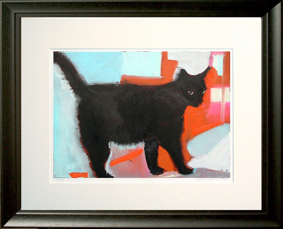 Black Cat Framed