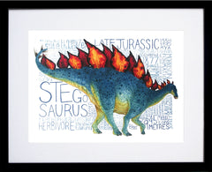  Animals- Stegosaurus Black Frame