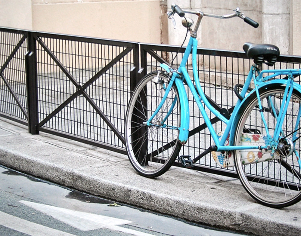 Paris In Blue - Bicycle Unframed