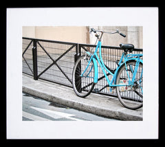 Paris In Blue - Bicycle Framed