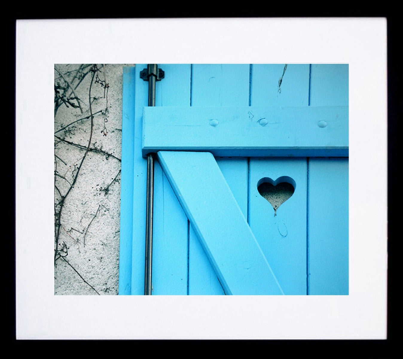 Paris In Blue - Door With Heart Framed