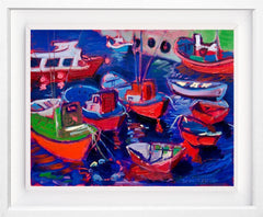 Original - Boats 2 - Framed