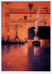 Print - Boats And Cranes-33.5 x 48-Unframed