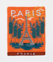 Bon Voyage Paris Unframed