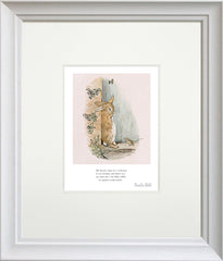 Peter Rabbit - He Found A Door - White Scoop Frame