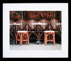 Paris In Brown - Table And Chairs Framed