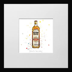 Print Open Edition Drinks - Bushmills Irish Whiskey-12 x 12-Small Flat Black Frame