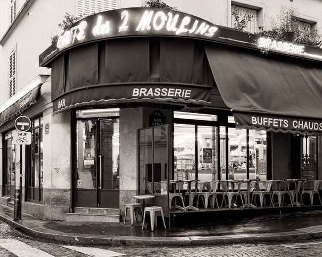 Cafe Des Deux Moulins Unframed