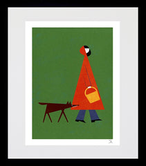 Caperucita Y El Lobo-15 x 22-Black Box Frame