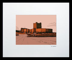 Series 1 - Carrickfergus Castle-16 x 11.5-Small Flat Black Frame