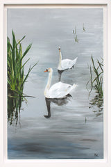 Castle Leslie Swans - Framed